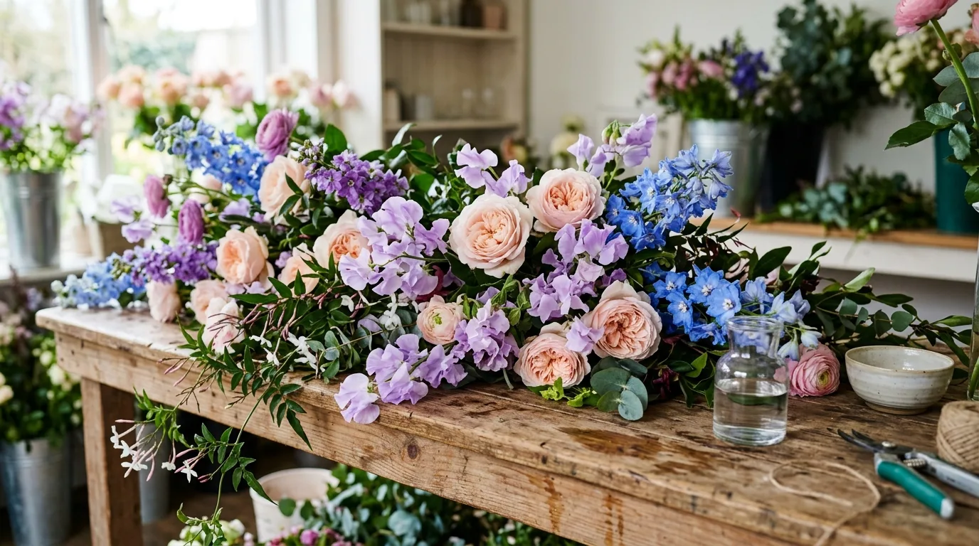 Photograph from the world of this guide: Planning a Large Wedding Flower Order: A Step-by-Step Workflow for Florists