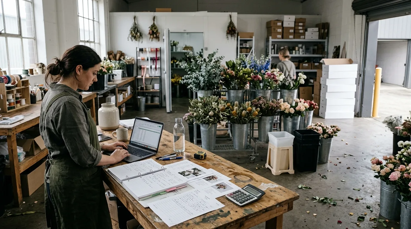 Photograph from the world of this guide: Planning a Large Wedding Flower Order: A Step-by-Step Workflow for Florists